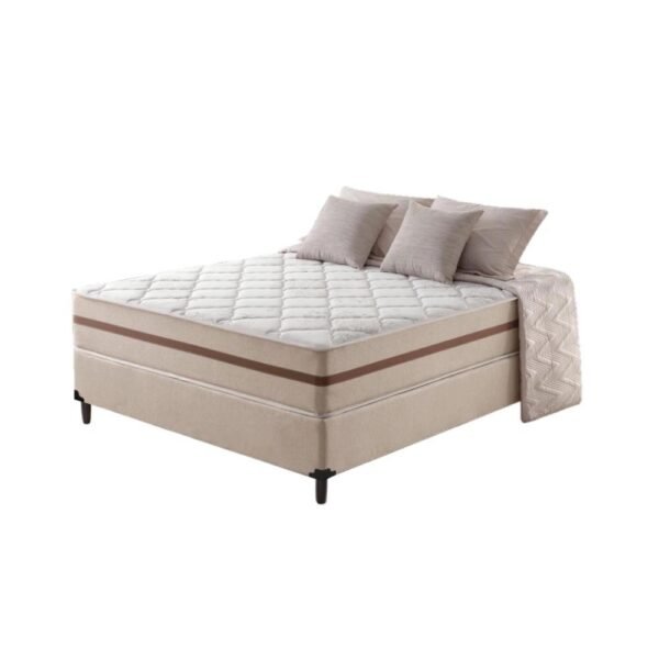 Cama Box + Colchão de Viúva Classic Molas Pocket 128x188x61cm