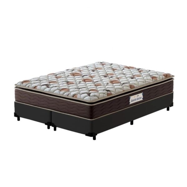 Cama Box Super King Preta + Colchão Espuma D45 - Probel - Guarda-Costas ProForce Plus 193x203x63cm