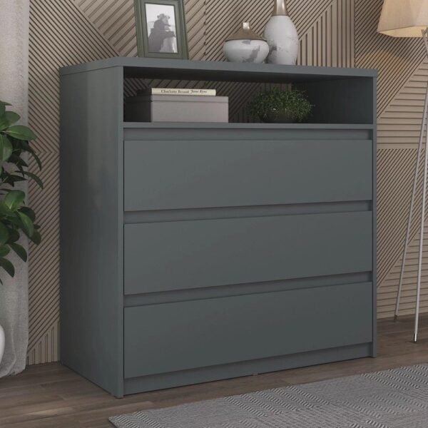 Cômoda 3 Gavetas 1 Nicho 100% mdf Gales Grafitto