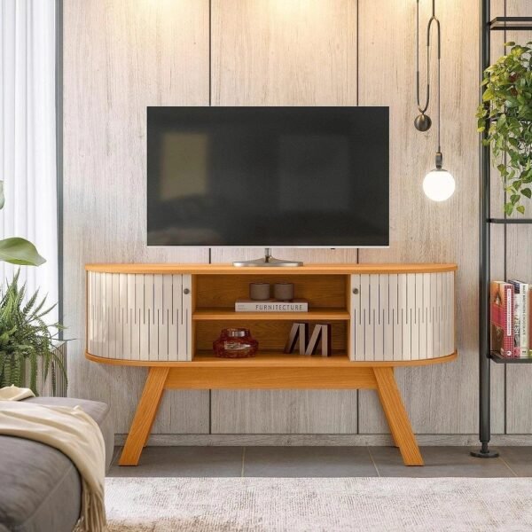 Estante Atlanta para TV até 55 polegadas - CinamomoOff White - Madetec