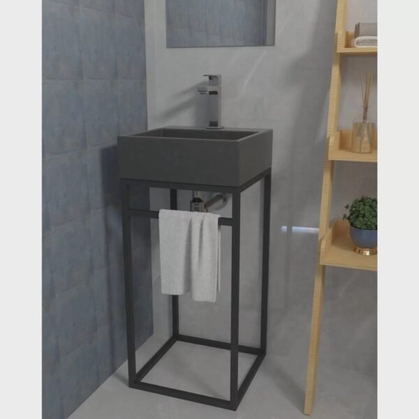 Gabinete Para Banheiro Em Ferro Estilo Industrial 40Cm